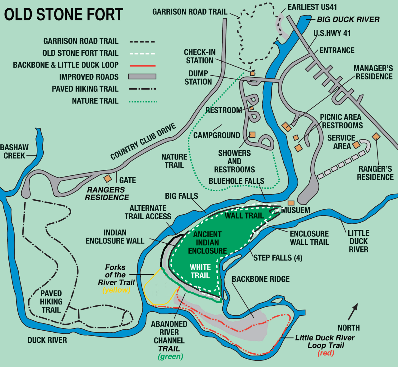 Old Stone Fort Map